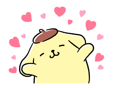 An image of Pompompurin with a happy expression